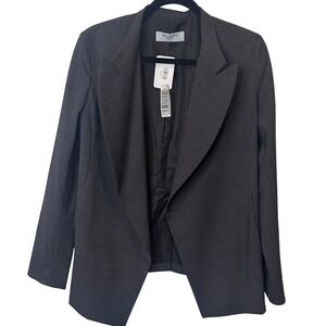 NEW‎ MM.LaFleur 4 New York Women's Charcoal Gray Open Front Blazer Size 4